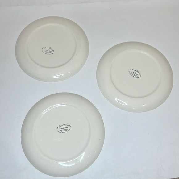Taylor Smith & Taylor Golden Button Plates True Underglaze Oven Proof Set Of 3 - Picture 5 of 6